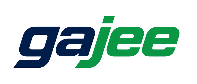 gajee logo on dark navigation bar